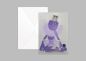 Preview: Violetta Karte A5, 1-seitig bedruckt, mit Briefumschlag