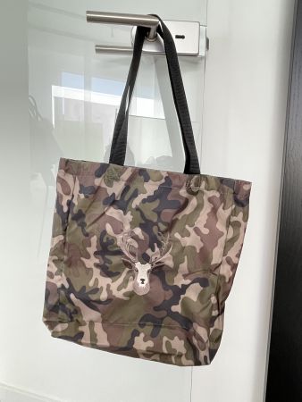 Einkaufstasche Camouflage mit Hirschkopf