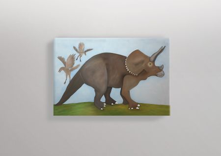 Triceratops - Leinwandbild 20x30x2cm