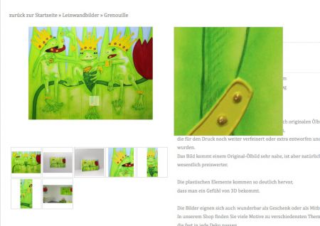 - Leinwanddruck von Frosch Luca 40x60x2cm