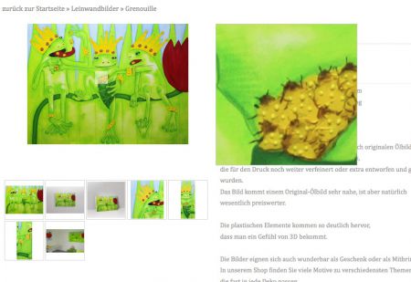 - Leinwanddruck von Frosch Luca 40x60x2cm
