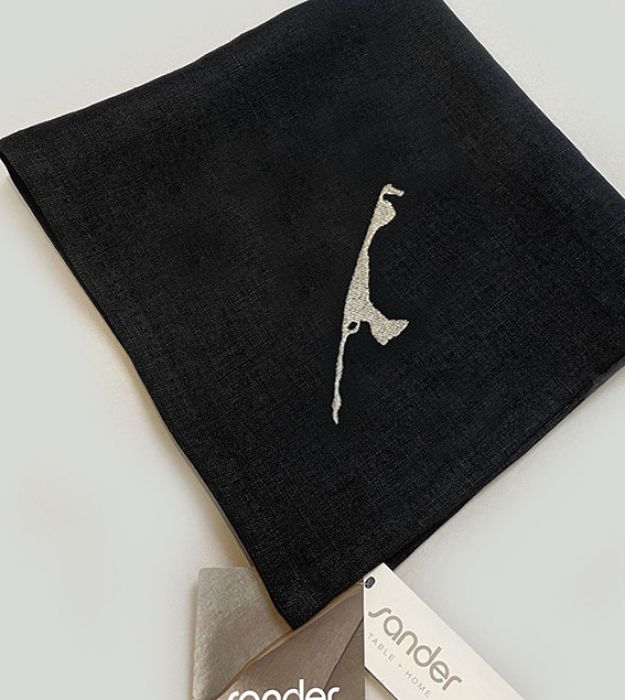 Serviette SANDER mit Sylt-Silhouette