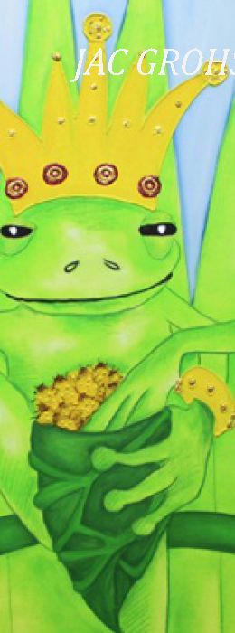 - Leinwanddruck von Frosch Luca 40x60x2cm