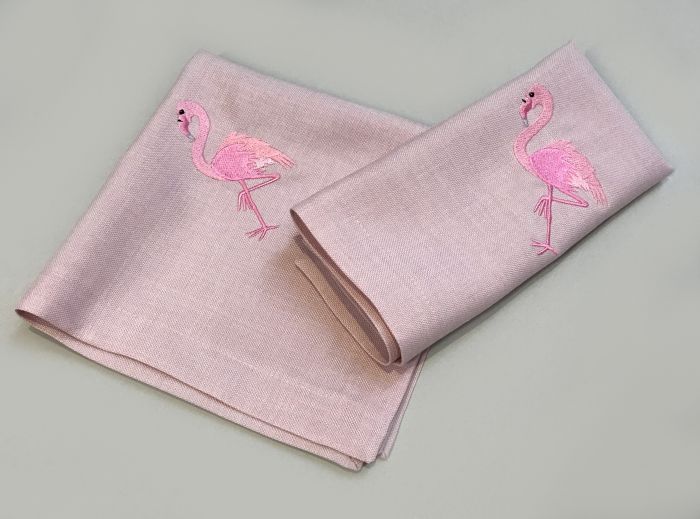 Serviette SANDER/LOFT mit Flamingo