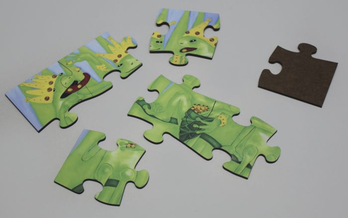 Holz-Puzzle mit Frosch Luca und seinen Freunden